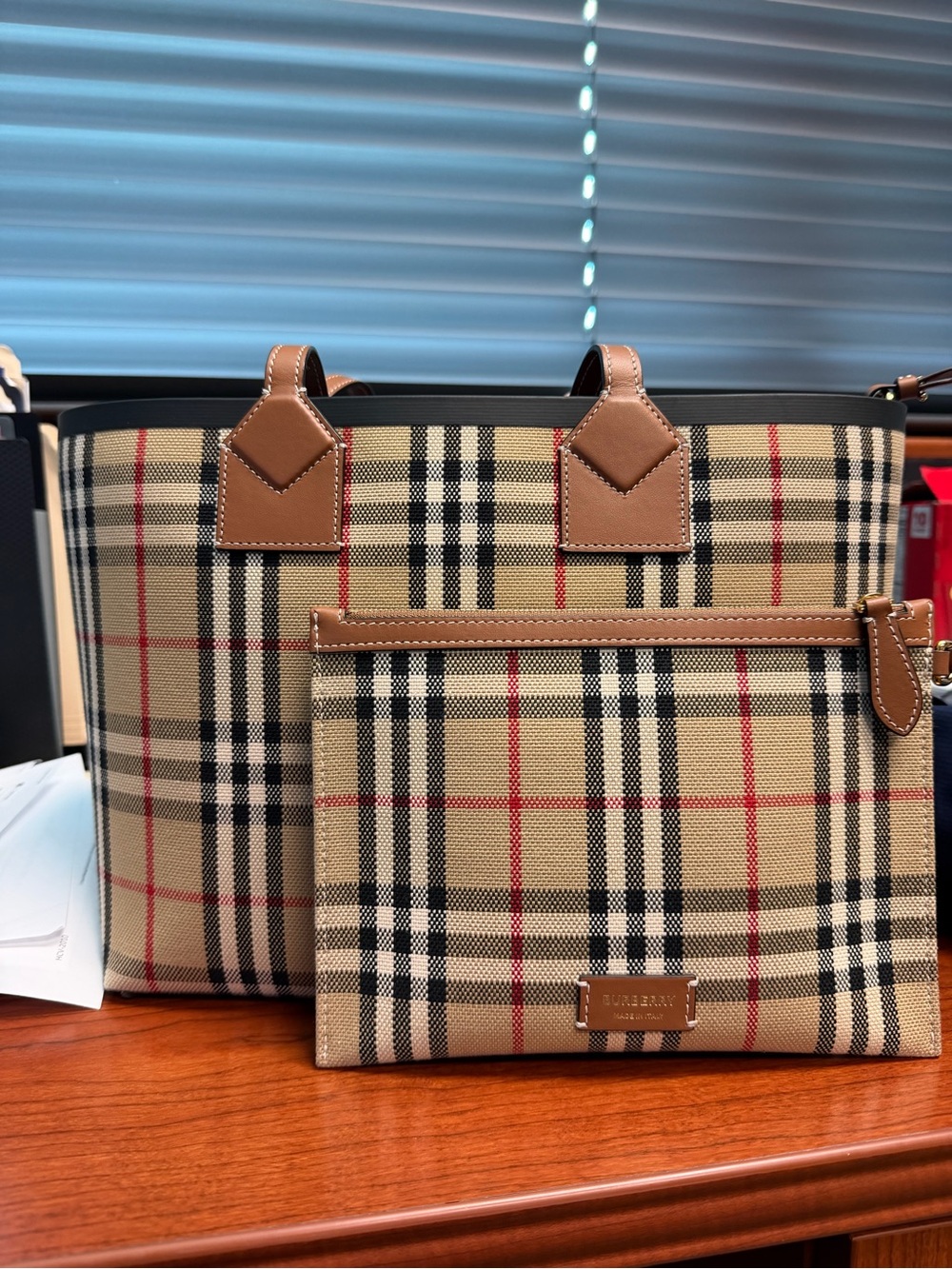 Burberry Small London Check Tote